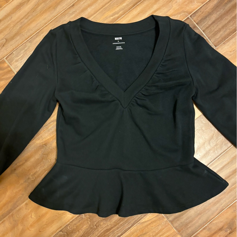 Maeve peplum sweatshirt